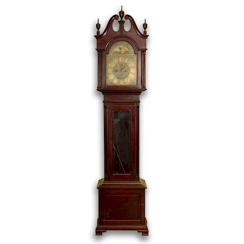 Antique German Grandfather Clock Retailed by Hershede