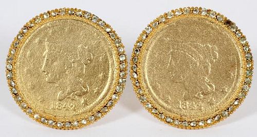 1842 STYLE SIMULATED GOLD EARRINGS PR