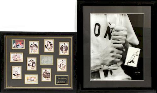 TED WILLIAMS AUTOGRAPHS TWO PIECES
