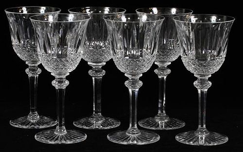 ST. LOUIS 'TOMMY' CRYSTAL WATER GOBLETS SIX
