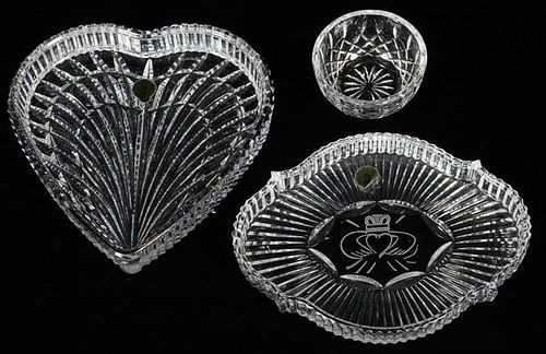 WATERFORD CRYSTAL DISHES 3 PIECES