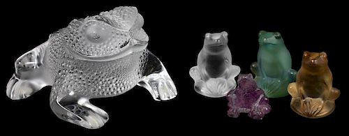 LALIQUE AND DAUM GLASS FIGURINES FIVE