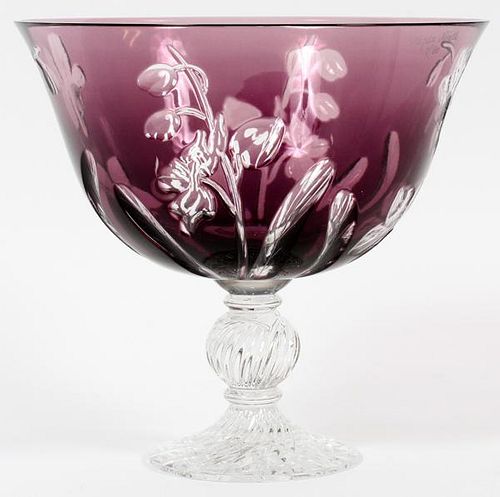 MAGDA NEMETH FOOTED GLASS FRUIT BOWL