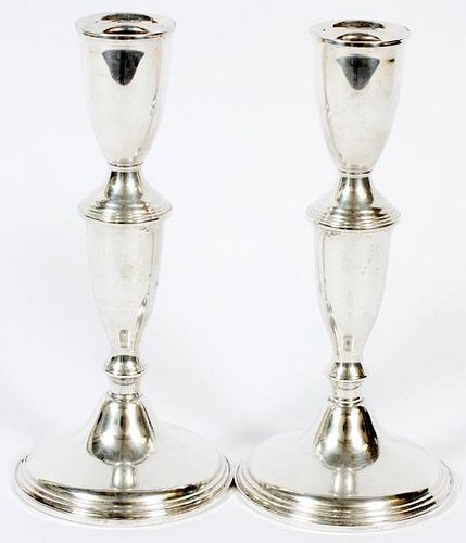 EMPIRE STERLING CANDLEHOLDERS PAIR