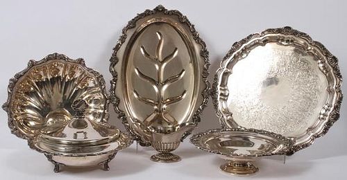 SILVER PLATE COLLECTION SIX PIECES