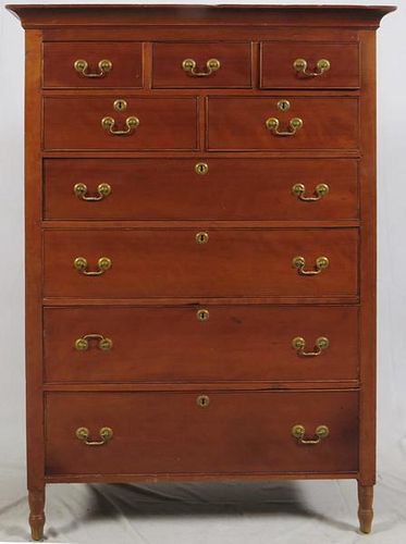 ANTIQUE CHERRY CHEST OF DRAWERS