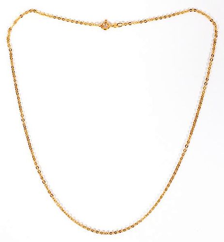 14 KT GOLD CABLE CHAIN NECKLACE