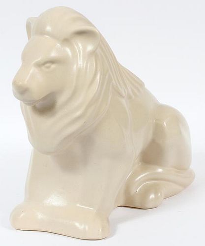 RECLINING POTTERY LION