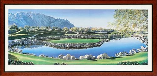 AFTER RUTH MAYER OFFSET LITHOGRAPH OF A GOLF COURSE