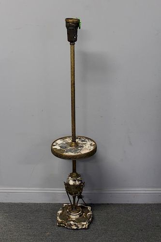 Bronze Mounted Specimen Marble Standing Lamp /
