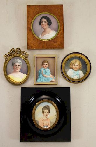 5 Miniature Portraits.