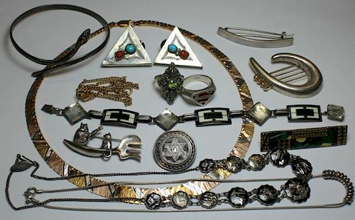 JEWELRY. Assorted Silver and Costume Jewelry