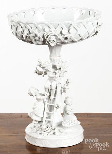 Schierholz porcelain centerpiece bowl, 12 1/2'' h., 9'' w.