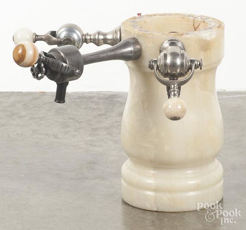 Marble dispenser, early 20th c., 14 1/2'' h.