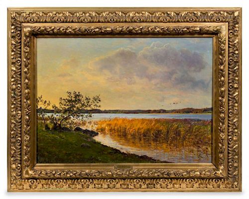 Viggo Christian Pedersen, (Danish, 1854-1926), River Scene