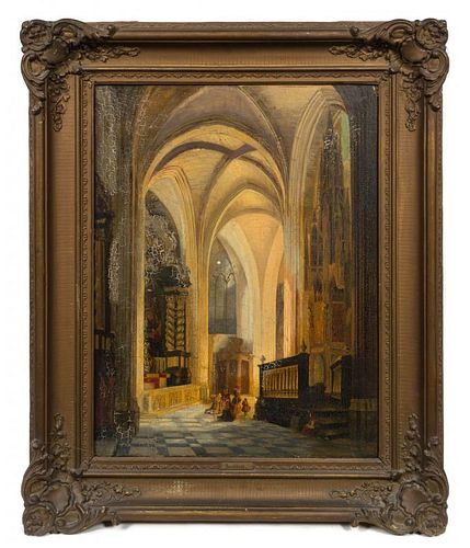 Johannes Bosboom, (Dutch, 1817-1891), Church Interior