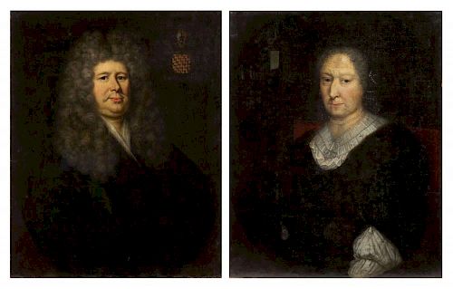 Dutch School, (18th Century), Untitled (Portrait of a Gentleman) and Untitled (Portrait of a Lady) (two works)