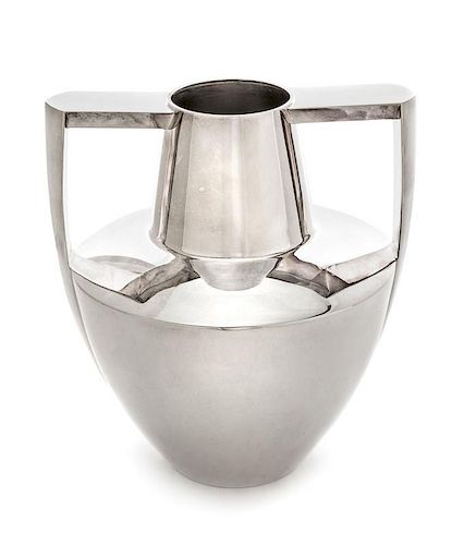 A Frank Lloyd Wright Designed Silver Vase, Pampaloni Argenti, Florence, for Tiffany & Co.,