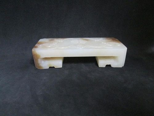 OLD Chinese White Jade Ink Bed,  8.2 cm x 3.4cm x 1.9 cm