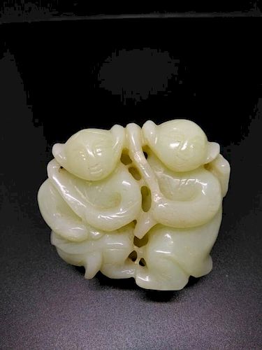 Chinese Jade Figurines, 6.3 cm x 5 cm x 2.4 cm