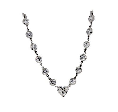 Tiffany &amp; Co Peretti Platinum 7.15ctw Diamond Necklace
