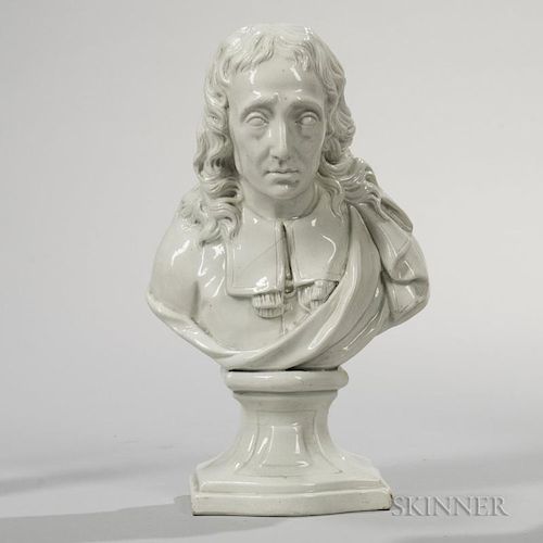 Staffordshire Pearlware Bust of Milton