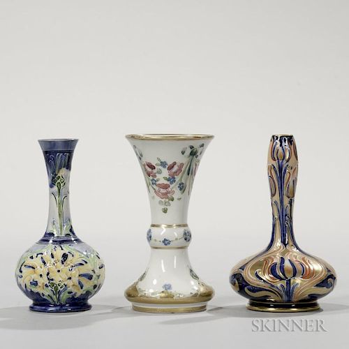 Three Moorcroft Pottery Vases