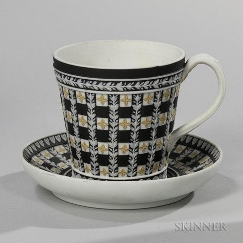 Wedgwood Tricolor Jasper Dip Diceware Cup and Saucer