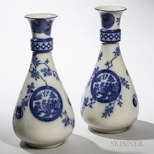 Pair of Pinder Bourne & Co. Vases