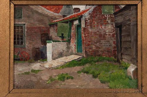 Frans van Leemputten (Belgian, 1850-1914)      Zicht Te Axel, Holland