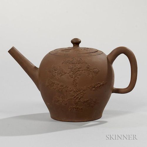 Staffordshire Redware Teapot and Cover