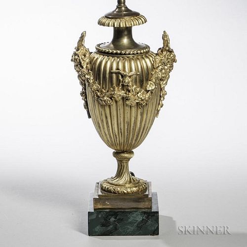 Continental Neoclassical-style Gilt-brass Table Lamp