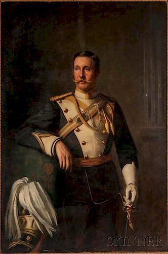 Herman Gustave Herkomer (American, 1862-1935)      Portrait of Sir Francis Burdett, VIII Baronet, 17th Lancers