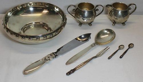 STERLING. Danish and Canadian Silver Grouping.
