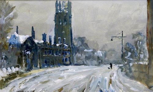 Robert Hay Impressionist Cathedral O/B Painting