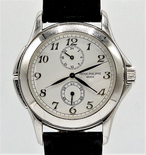 Patek Philippe 18K Gold Dual Time Zone Wristwatch