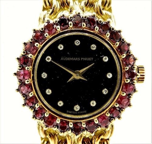 Audemar Piguet Diamond & Ruby Set Bracelet Watch