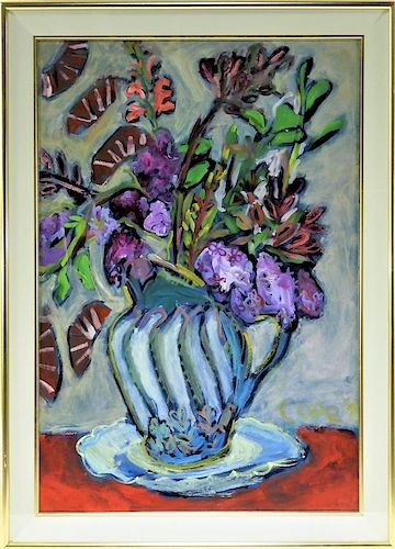 Elizabeth Cope O/B Abstract Still Life Painting