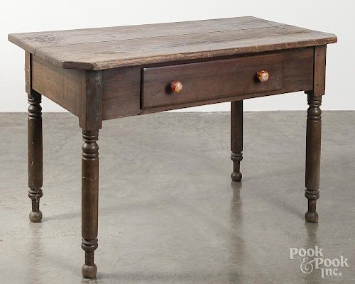Pennsylvania pine work table, 19th c., 30 1/2'' h., 47 1/2'' w.