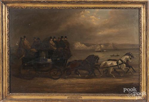 Attributed to William Joseph Shayer (British 1811-1892), oil on canvas The Southampton Weymouth Coa