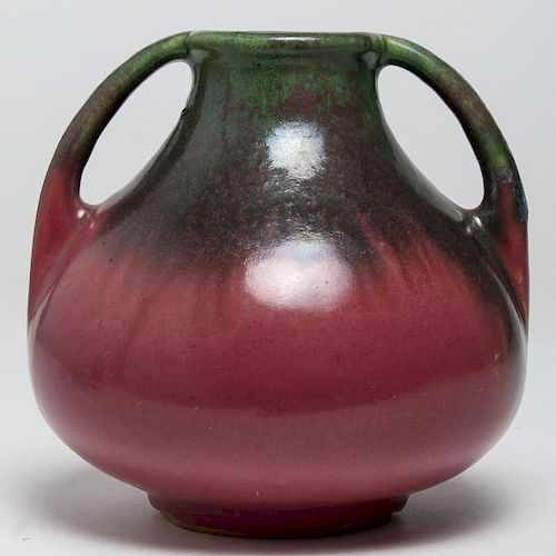 Fulper Pottery- Squat Twin-Handled Vase