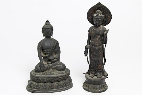 2 Bronze Sculptures of the Buddha
