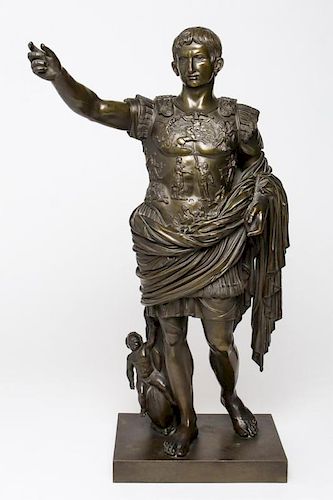 Bronze "Augustus of Prima Porta," circa 1880