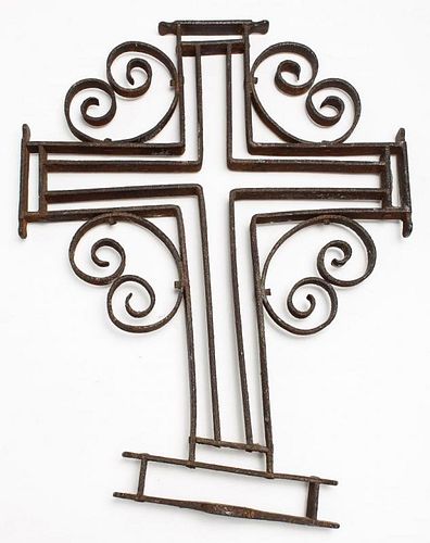 Antique Wrought Iron Processional Cross