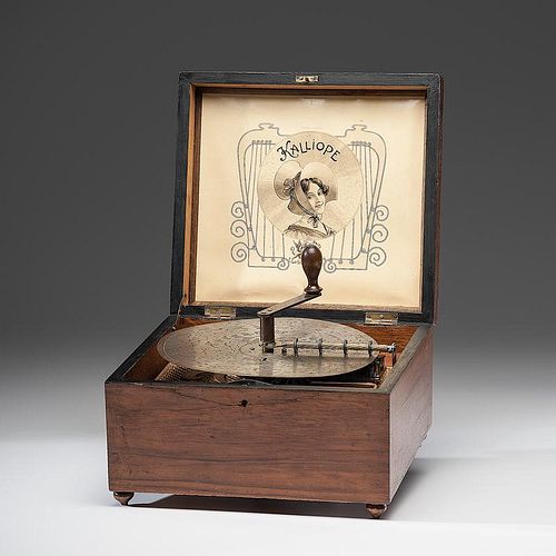 Kalliope 9.125 Inch Disc Music Box with Six Bells