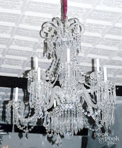 Crystal chandelier, probably Baccarat.