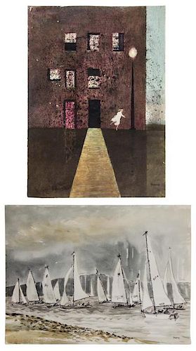 (2) MICHAEL FRARY (1918-2005) WATERCOLORS ON PAPER