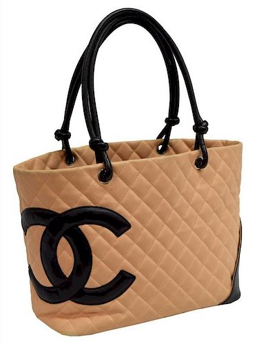CHANEL QUILTED LEATHER CAMBON TOTE SHOULDER BAG