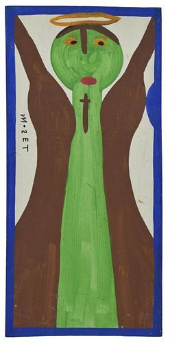 MOSE TOLLIVER (1919-2006) PAINTING ON BOARD, ANGEL