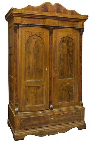ANTIQUE 19TH C. CONTINENTAL TWO-DOOR ARMOIRE